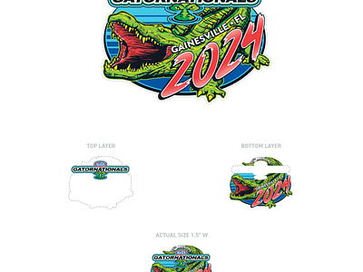 NHRA Gator Nationals 2024 Hatpin Concept branding design graphic design illustration logo typography vector