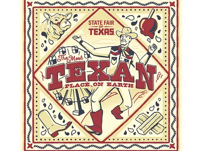 State Fair or Texas Bandana Concept 2024 branding design graphic design illustration logo typography vector