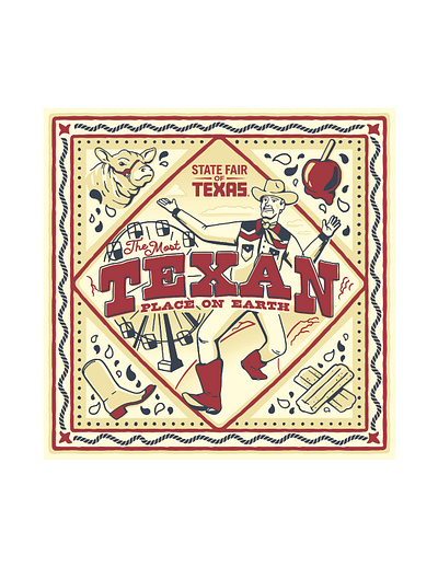 State Fair or Texas Bandana Concept 2024 branding design graphic design illustration logo typography vector