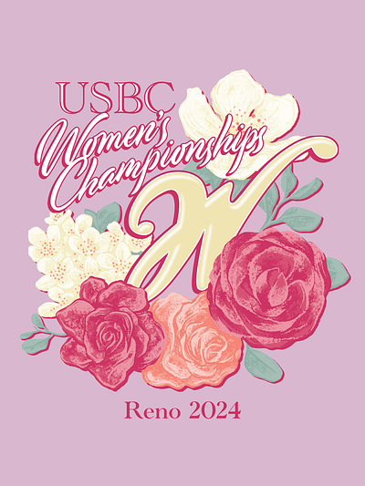 USBC Women's Championship Floral Concept branding design graphic design illustration logo typography vector