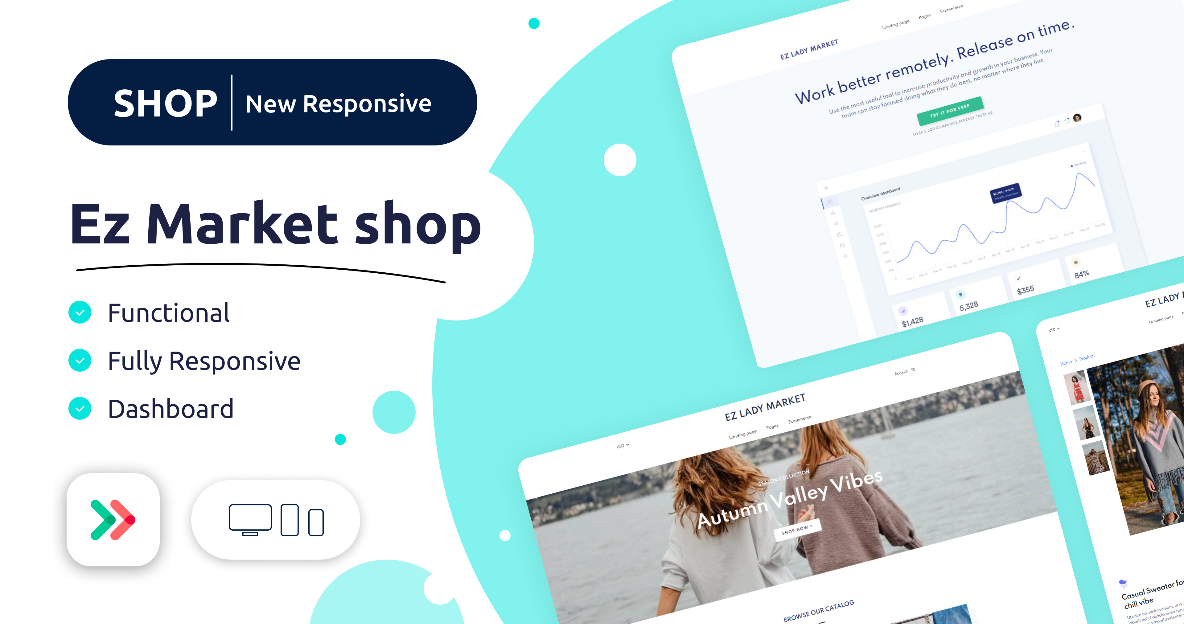 Ez Market Shop NoCode Web Template branding bubble.io eazycode lady shop market nocode online market online shopping shop web template