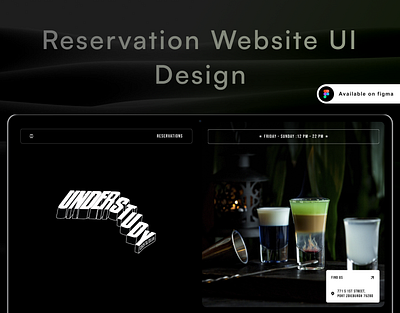 Bar Reservation Modern Website UI UX Design product design prototyping reservation website restaurant ui ui animation ui ux design ux website design wireframing