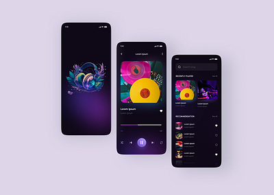 Music Player App UI. app design figma music player app promi tasnim ui uiux ux zarin