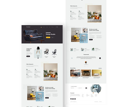 Furniture Website Landing Page UI. furniture website landing page ui web design