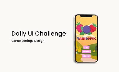 Yahidnyk Game Settings daily ui