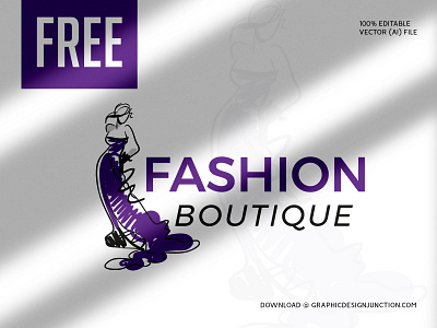 Logo Template For Fashion Industry - Free brand logo fashion logo free logo freebie logo template vector graphics vector logo