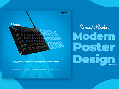 Social Media Ads Poster Design For Logitech G413 TKL! adobe photoshop ads design ads poster design branding design gaming keyboard logitech logo poster social media design ui