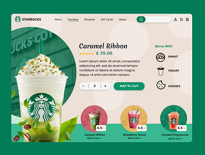 Starbucks Website Concept branding design graphic design starbucks typography ui ux website