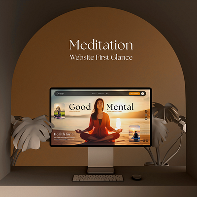 Meditation Website banner healthcare meditation ui ux website