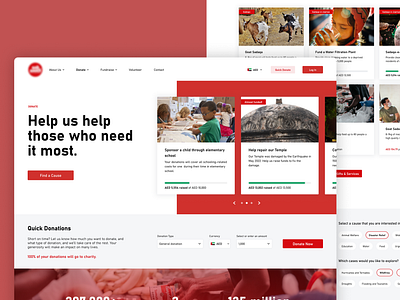 Charity Website Redesign branding charity design for good gofundme interaction interaction design red ui ui ux uiux design ux design website website design