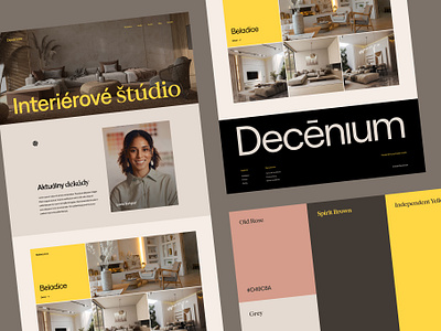 Decēnium | interior design studio UI & visual identity branding graphic design logo ui