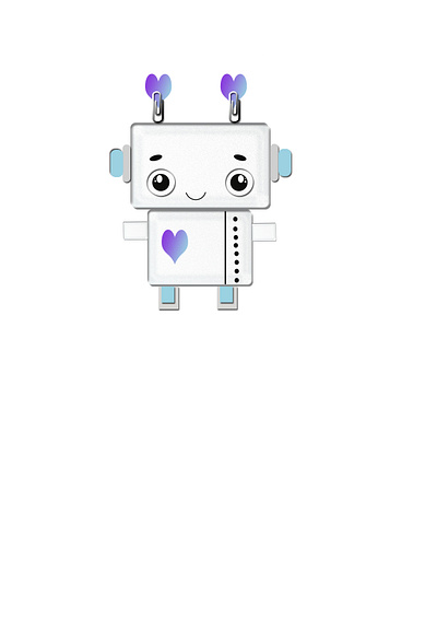 A cute robot ( my first creation as a graphics design learner ) graphic design