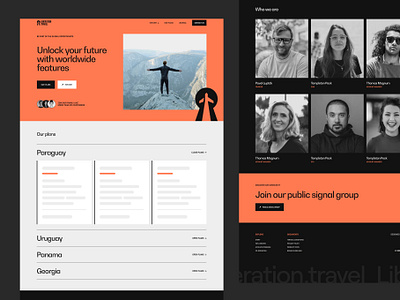 Liberation travel | Company website UI design graphic design ui web