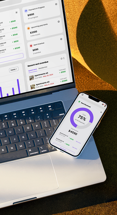 SaaS - Property Management Dashboard analytics apartment chart clean dashboard management dashboard minimal minimalist property residential responsive saas software app ui web app