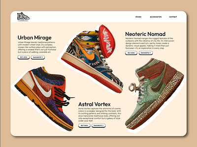 Canvas Kicks - Featured Sneaker Page brand nike sneakers ui ui design