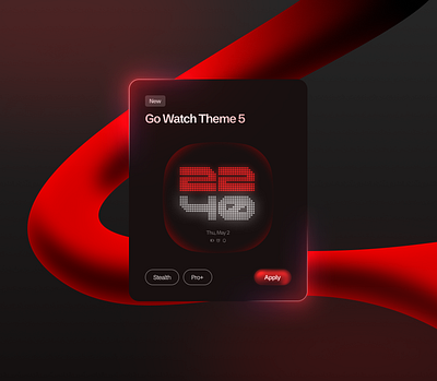 Go Watch Theme 5 app design figma product design smart watch ui