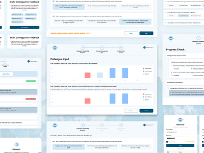 Peak Leadership app dashboard design uiux website wireframe