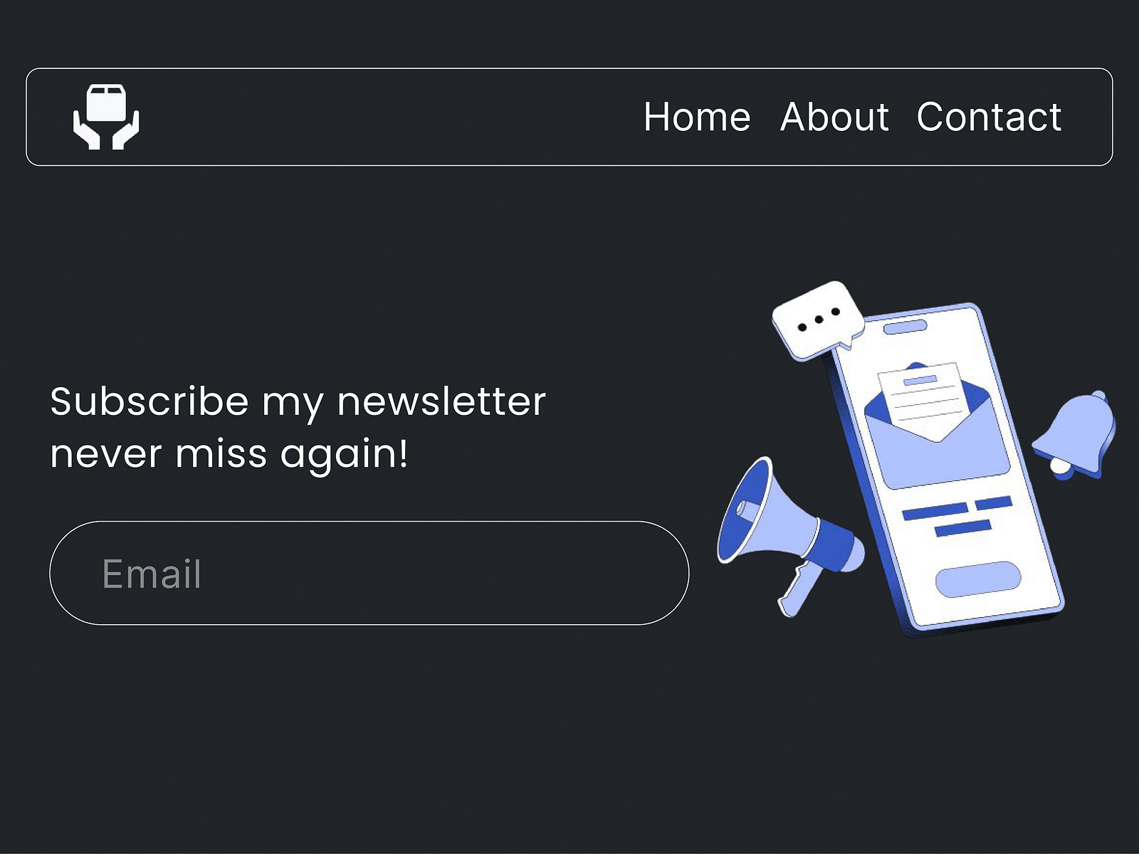Newsletter hero section by Zumar Creativity on Dribbble