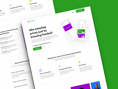 Agba baller - Football trivia landing page football landing page product design trivia ui