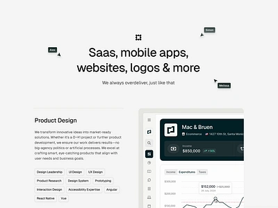 Brandby - Design Partner for Fast-growing Product Teams 💨 agency design agency landing page redesign saas services startup web design website