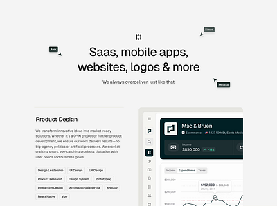Brandby - Design Partner for Fast-growing Product Teams 💨 agency design agency landing page redesign saas services startup web design website