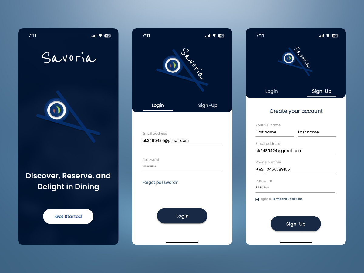 Savoria restaurant table reservation UI UX Design by Muhammad Ali ...