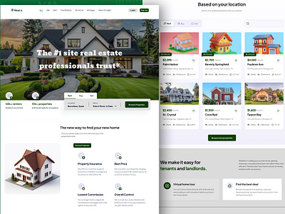 Real Estate Website Design. app designe branding dashboard design design figma figma design illustration interactive designe landing page design product designe properity design real estate design rental web design ui ui design uiux design user exprience design web designe website design