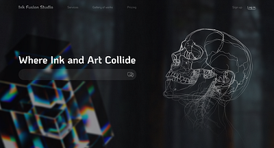 A fictional design for a fictional tattoo studio animation graphic design ui ux web design