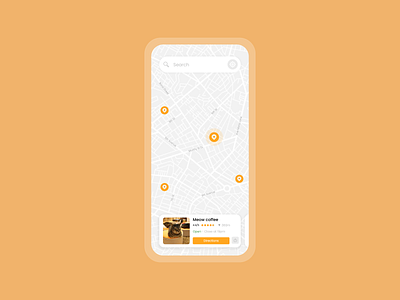 Daily UI Challenge #12 graphic design map view mobile app searchbar ui