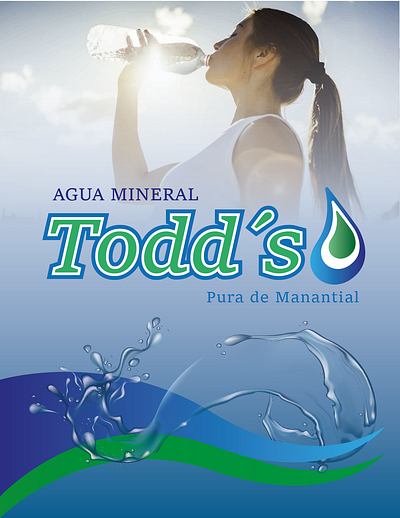 Anuncio publicitario agua mineral agua banner comercial diseño gráfico flyer graphic design illustrator poster water