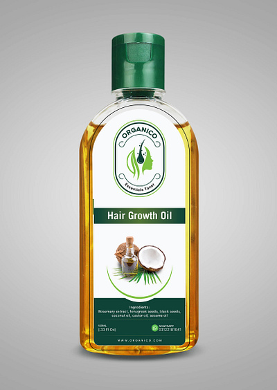 Organico Hair Oil branding design graphic design logo vector