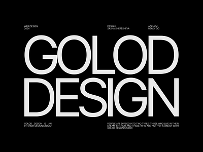 Golod Design — interior design studio branding typography ui web design website