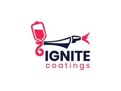 Paint Spray Logo "Ignite" app branding color colour design graphic graphic design illustration logo motion graphics paint random redesign spray typography ui unofficial ux vector