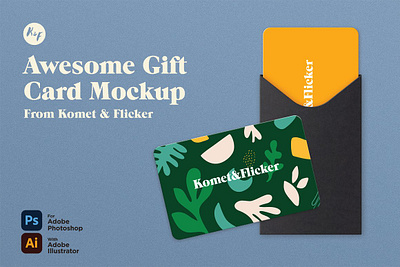 Awesome Gift Card Mockup awesome gift card mockup card mockup credit card credit card mockup gift card design gift card template paper sleeve photoshop mockup realistic mockup retail shopping sleeve sleeve mockup template