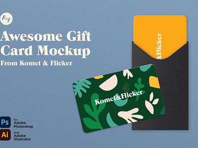 Awesome Gift Card Mockup awesome gift card mockup card mockup credit card credit card mockup gift card design gift card template paper sleeve photoshop mockup realistic mockup retail shopping sleeve sleeve mockup template