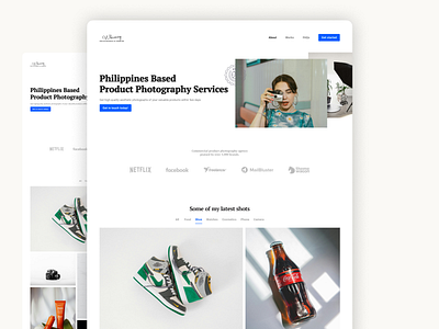 Photography Product Portfolio Website portfolio ui ux website