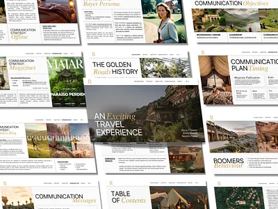 Warm Toned Luxury: Slide Design for Premium Rural Travel agency brand branding communication cozy graphic design luxury marketing minimal motion graphics powerpoint presentation rural slides strategic strategy travel ui ux warm