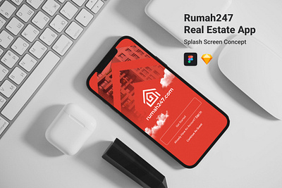 Rumah Real Estate App Splash Screens app design design figma thumbnails uiux