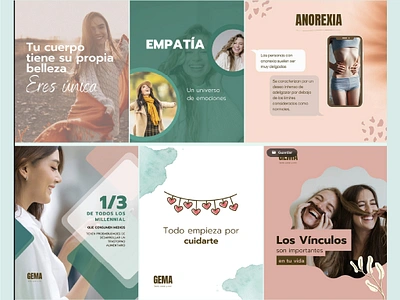 Redes Sociales - Gema branding design graphic design instagram redes sociales rrss vector