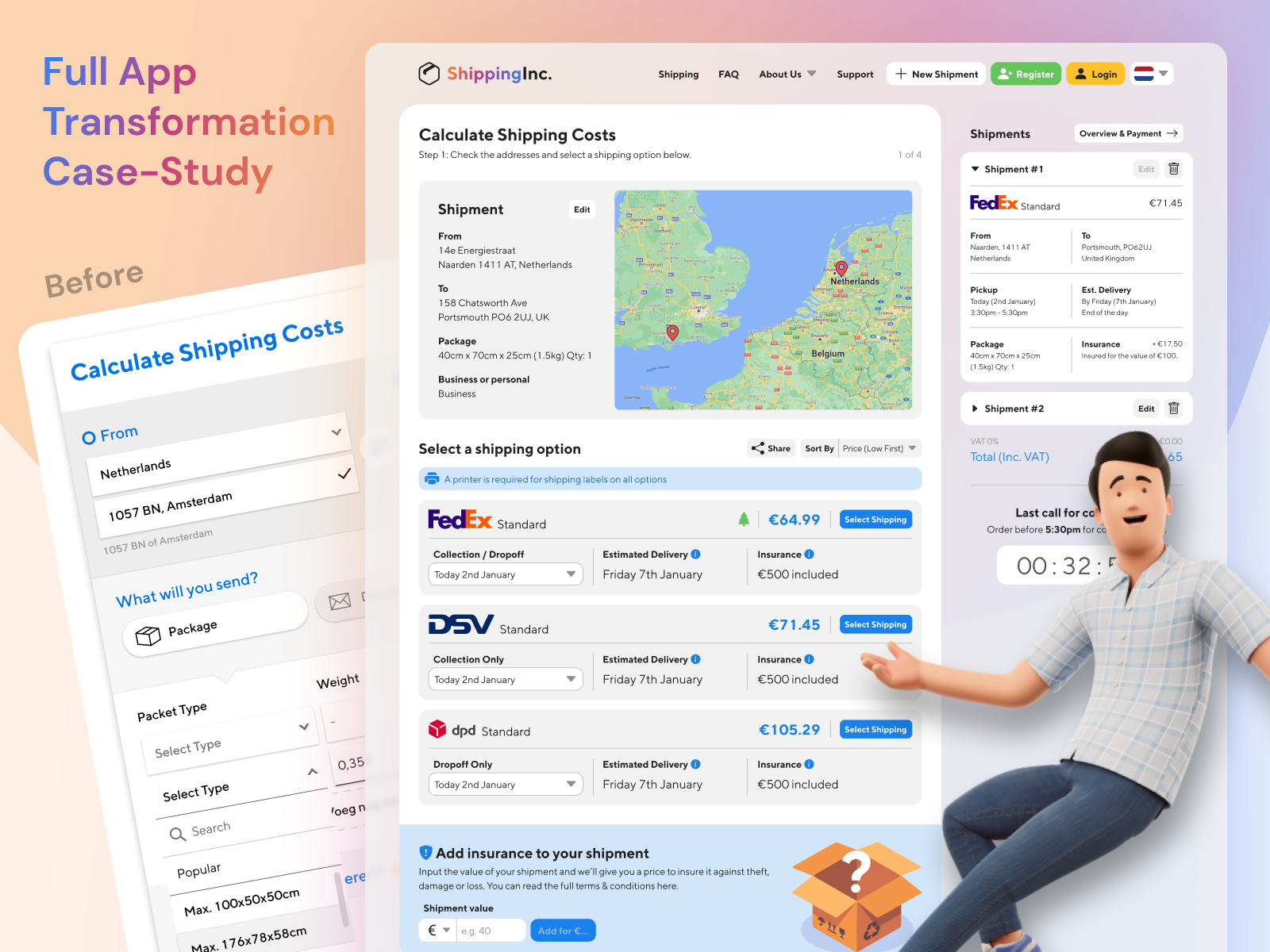 Shipping Web-App Design by Mike Newbon on Dribbble