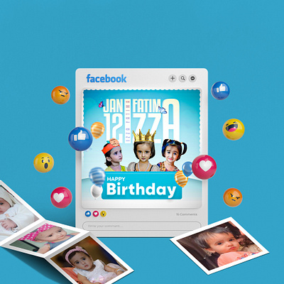 Birthday Post Design post design social media thumbnails