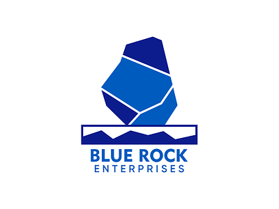 Blue Rock Logo animation app blue branding color colour darkblue design graphic graphic design illustration logo motion graphics redesign simple ui unofficial
