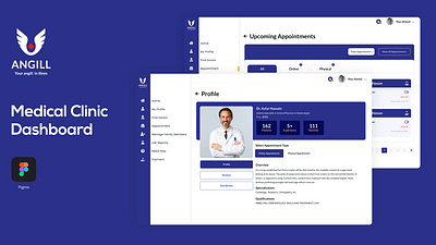Angill Clinic Web Portal Design design ui ux web portal