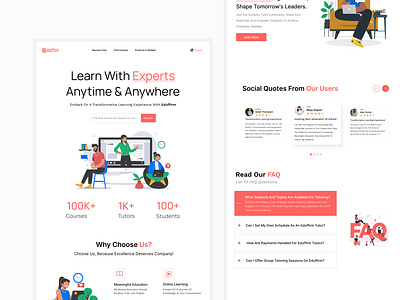 Eduffierm: Your Next-Gen EdTech Platform! 🌟🎓 branding edtech figma online teaching saas ui uiux web design website