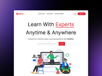 Eduffierm: Your Next-Gen EdTech Platform! 🌟🎓 branding edtech figma online teaching saas ui uiux web design website