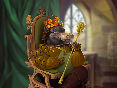 Pig the King artwork character character design concept art design game design illustration