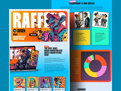 Web3 Marketplace Landing Page colorful funny landing nft web design