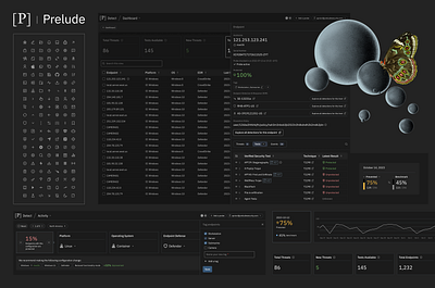 Prelude Security – Dark Mode artificial intelligence branding cybersecurity dark mode dashboard ui