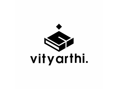 Vityarthi Logo app book branding color colour design education graduate graphic design idea illustration logo mind monocrom redesign study thinking ui unoffcial vector