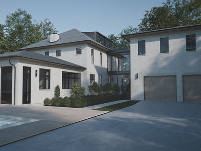 Summit View Residence: Back 3d arch architecture archviz blender home house modeling render visualization
